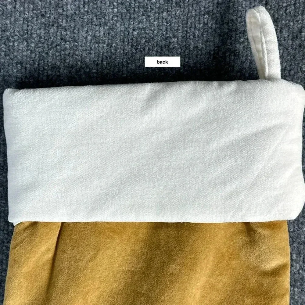 West Elm Tan Holiday Stocking